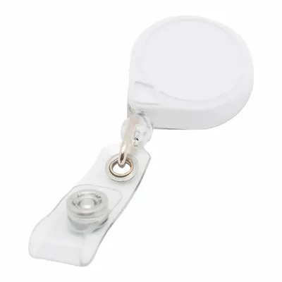 KEY-BAK Badge Holder: Strap, Horizontal/Vertical, 3 in Overall Ht, 1 1/2 in Overall Wd - Retractable Tethers for Badges