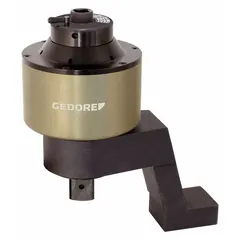 This mountable torque multiplier is designed for high-torque fastening tasks, converting low-torque input into high-torque output. It features a 1 1/2 in male output square drive and a maximum rated input of 280 ft-lb. Typical applications include tightening or loosening large fasteners in heavy equipment and industrial maintenance.