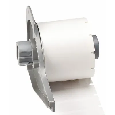 BRADY Wraparound Label: 1 1/2 in x 1/2 in, 1/2 in, Vinyl, White (Matte) - Brady Precut Label Rolls