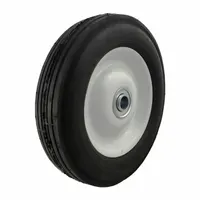 MARATHON Caster Wheels: 8 in Wheel Dia., 2 5/32 in Wheel Wd, Rubber, 350 lb Load Capacity, Steel (MPN 00682)
