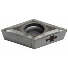 Diamond indexable turning insert for precision turning operations. Designed for use on a variety of materials, it provides high wear resistance and fine surface finish. Suitable for general machining applications.
