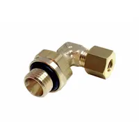 PARKER Compression Fitting Adapter: 1/2 in Pipe x 14 mm OD Fitting Size, BSPP x Compression, Brass (MPN 0199 14 21)