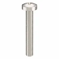 Machine Screw: M6x1.00 Thread Size, 40 mm Lg, 18-8, Stainless Steel, Plain, Pan, Phillips, 25 PK (MPN ZSCRW-299)