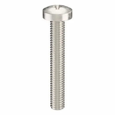 USA INDUSTRIALS Machine Screw: M6x1.00 Thread Size, 40 mm Lg, 18-8, Stainless Steel, Plain - Pan Head Machine Screws