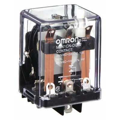 OMRON General Purpose Relay: Socket Mounted, 10 A Current Rating, 12V DC, SPDT - Socket-Mounted Relays