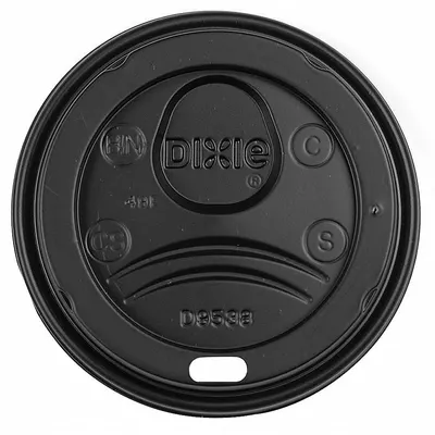 DIXIE Disposable Hot Cup Lid: For 8 oz Cup Capacity, Dome, Black - Sip Through Lids