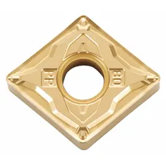 Diamond indexable turning insert for precision machining of non-ferrous materials. Used in turning, facing, and boring operations on aluminum alloys and composites. CNMG style with diamond grade for wear resistance.