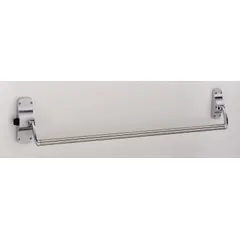 Rim-type exit device with crossbar push-bar for commercial egress doors up to 42 inches wide. Chrome finish. ADA compliant for accessibility. Suitable for use in buildings requiring code-compliant emergency exit operation.