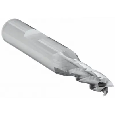 CLEVELAND Square End Mill: High Speed Steel, 4 Flute, 3/8" Mill Dia, 3/4" LOC - Left-Helix High-Speed Steel Square End Mills