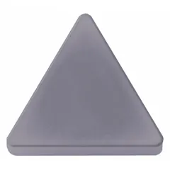 Triangle indexable turning insert with ceramic grade for high-speed machining of hardened steels and superalloys. Suitable for finishing operations in dry cutting conditions requiring wear resistance and thermal stability. Manufacturer part number TNG332S00825PT600M.