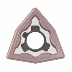 These WIDIA Trigon (W) indexable turning inserts are designed for metal-cutting operations such as turning, facing, and profiling. They are suitable for general-purpose machining of steel, stainless steel, and cast iron in industrial manufacturing environments. The inserts are available in two geometries: WNMG432RU and WNMG080408RU.