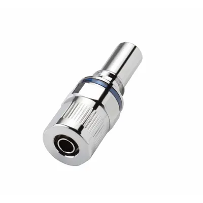 CPC Quick Connection Coupling: Straight, 3/8 in OD x 3/8 in Pipe x 3/8 in OD Size - Chrome-Plated Brass Quick-Disconnect Tube Fittings