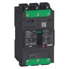 Molded Case Circuit Breaker: 45 A Amps, 100kA at 120/240V AC, Fixed, Everlink Lug Both Ends, ABC (MPN BJL36045LU). Key specifications — Terminal Connection: Everlink Lug Both Ends; Phase Connection: ABC; Max. AIR Rating: 100kA at 120/240V AC; Instantaneous Trip: Fixed; Series: BJL.