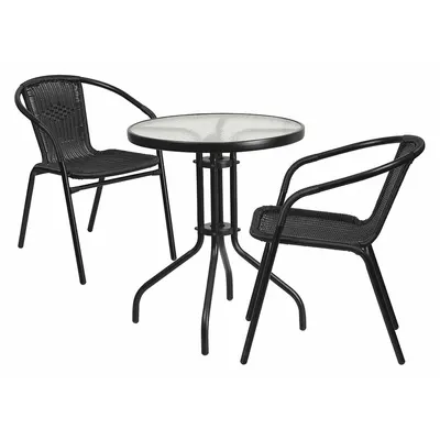 FLASH FURNITURE Round Patio Table Set - Round Patio Table Sets