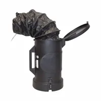 Black polyethylene storage bag and carrier for a 25 ft conductive duct used with an explosion proof blower in confined space ventilation. Holds a 25 ft conductive duct canister only. CSA 3818-01,81 certified
