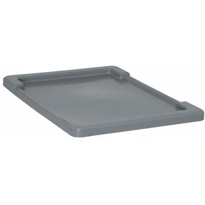 QUANTUM STORAGE SYSTEMS Lid: 23 3/4 in x 17 1/4 in, Gray, FDA Compliant - Lids for Cross-Stacking & Nesting Totes