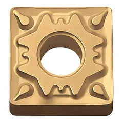 Square (S) indexable turning insert for general-purpose turning, facing, and profiling. CA515 coated carbide grade offers wear resistance for medium machining operations on steel, stainless steel, and cast iron. Metric equivalent: SNMG120404HQ with 12.7 mm inscribed circle, 4.76 mm thickness, and 0.4 mm nose radius.