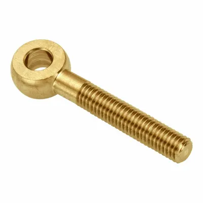 AMPG Fixed Rod End: Brass, Plain, 2 in Hole Center-to-End Lg, Right Hand - Brass Male Threaded Fixed Rod Ends