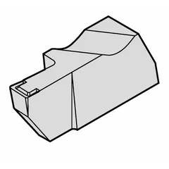 Indexable insert for parting and grooving operations in turning applications. Used for cutting off workpieces and creating grooves in metalworking. Identified by model NGD3094LK and manufacturer part number 3607096.