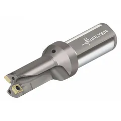 Indexable drill bit for general drilling in metalworking and industrial machining. Features replaceable cutting edges for extended tool life and consistent performance. Suitable for hole-making in a range of materials.