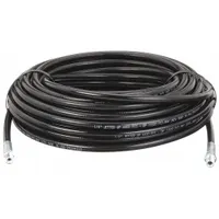 Sewer Hose: 1/4 in ID, 100 ft Lg, Synthetic Rubber, Black, 1/4 in x 1/4 in Fitting Size, MNPT x MNPT (MPN AR686200002)