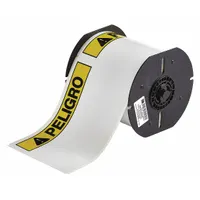 Pre-Cut Label Stock Roll: Peligro, PELIGRO Header, 4 in x 6 1/4 in, 4 in, Vinyl, White, 175 Labels (MPN B30-25-595-PEL)