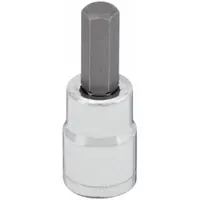WESTWARD Socket Bit: 3/8 in Drive Size, Hex Tip, 6 mm Tip Size, 1 3/4 in Overall Lg, Fixed Insert