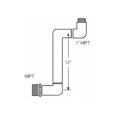 LASCO P-Trap: Schedule 40, PVC, 1 in x 1 in Size, Threaded x Threaded, Male NPT x Male BSPT - Schedule 40 Pipe Fittings