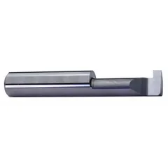 This right-hand grooving tool is used for cutting precise grooves in workpieces during turning operations. It features a 2-1/2 in overall length and is commonly applied in machining for creating internal or external grooves, slots, and recesses.