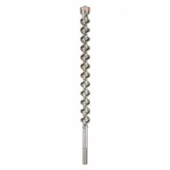 This SDS-Max drill bit is designed for rotary hammer drilling in concrete and masonry. With a 1-1/2 in diameter and 36 in overall length, it provides a maximum drilling depth of 31 in. Suitable for heavy construction and utility installations requiring deep, large-diameter holes.