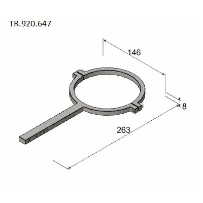 TRIFLEX R Clamp: TRE.B - Tennis Racket-Style Clamps for Multiaxis Cable & Hose Carriers