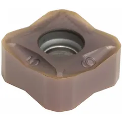 Square (S) indexable milling insert for face and shoulder milling operations. Negative geometry with chipbreaker design for chip control in heavy cutting conditions. Suitable for roughing and semi-finishing on steel, stainless steel, and cast iron.