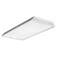 This 2 ft x 4 ft LED troffer delivers 4000 lumens at 3500K color temperature, consuming 39 watts. It operates on 120 to 277V AC and is designed for recessed ceiling installations. Suitable for general ambient lighting in commercial and industrial spaces such as offices, warehouses, and retail environments.