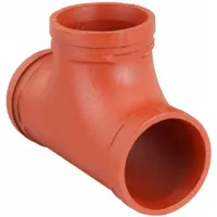 GRUVLOK Metal Pipe Tee: Tee, 4 in x 4 in x 4 in, Ductile Iron, EPDM Seal, 300 psi @ 150°F (MPN 0390016889)