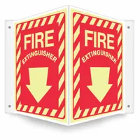 Safety Sign: PETG, Mounting Holes Sign Mounting, 12 in x 14 in Nominal Sign Size, Glow In The Dark (MPN 480Z20)