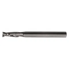 This 2-flute carbide square end mill features a pencil-neck design for deep cavity machining. With a 1/16" mill diameter and 3/16" length of cut, it is suited for precision slotting, profiling, and contouring in metalworking applications.