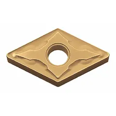 This diamond indexable turning insert is designed for precision machining of non-ferrous materials, composites, and abrasive alloys. It is suitable for turning, boring, and profiling operations, offering high wear resistance and surface finish. The insert is also referenced as DNMG150412GS.