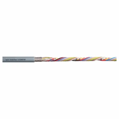 CHAINFLEX Data Cable: 22 AWG, 18 Conductors, Order by the Foot, PUR Jacket - Continuous Flexing Data Cables