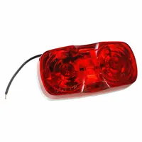 GROTE Clearance Marker Lamp: Clearance Light, Incandescent, Rectangular, Red, Screw, Blunt Cut Wires (MPN 46782)