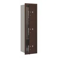 Mailbox: 4C, 3 Doors, Horizontal, 57 1/8 in H x 17 in W x 16 1/2 in D, Recessed Mounting, Lockable (MPN 3716S-3PZFU)
