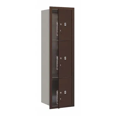 SALSBURY INDUSTRIES Mailbox: 4C, 3 Doors, Horizontal, 57 1/8 in H x 17 in W x 16 1/2 in D, Recessed Mounting - Multi-Unit Mailboxes