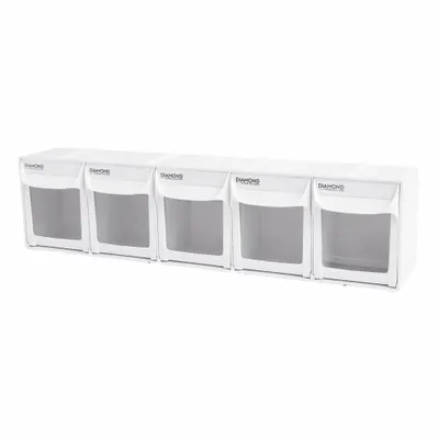 DIAMOND STORAGE SOLUTIONS Tip-Out Bin: 4 3/4 in x 23 3/4 in x 6 in, Wall, Stacking Capable - Tip-Out Bins