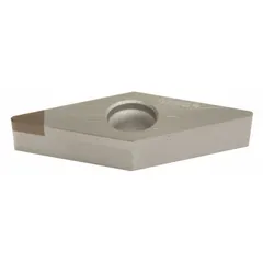 Diamond indexable turning insert for precision turning operations on hard materials. Suitable for high-accuracy machining in general metalworking applications. Model NU-VBGA332LT.
