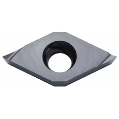 This diamond indexable turning insert is designed for precision machining of non-ferrous materials such as aluminum, copper, and plastics. It is suitable for turning, facing, and profiling operations, delivering high surface finish and extended tool life.