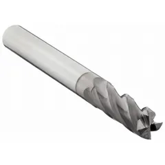 General purpose carbide square end mill with TiCN coating for increased hardness and lubricity. Features 4 flutes, 21/64" mill diameter, 1" length of cut, and 2-1/2" overall length. Suitable for milling steel, stainless steel, and cast iron in moderate-speed machining applications.