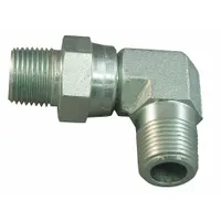 Hydraulic Hose Adapter: 3/4 in x 3/4 in Fitting Size, Male x Male, NPTF x NPTF, Swivel, 90° Elbow (MPN 2251-12-12S)