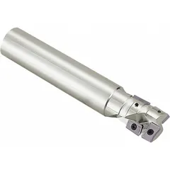 This indexable square-shoulder end mill is designed for general machining, slotting, and profiling operations in metalworking. Its standard length and multi-function capability allow efficient material removal across a range of ferrous and non-ferrous materials.