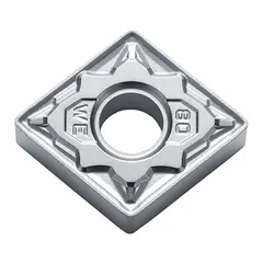 The KYOCERA CNMG431WETN610 is a diamond indexable turning insert with CNMG geometry, used for turning, facing, and profiling operations on non-ferrous materials, composites, and abrasive alloys.