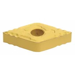 Diamond indexable turning insert for precision turning operations on hard materials. The diamond construction provides high hardness and thermal conductivity, suitable for demanding machining tasks. Commonly used in automotive and aerospace applications.