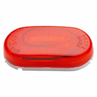 GROTE Clearance Marker Lamp: Clearance Light, Incandescent, Oval, Red, Screw, Blunt Cut Wires (MPN 46712)